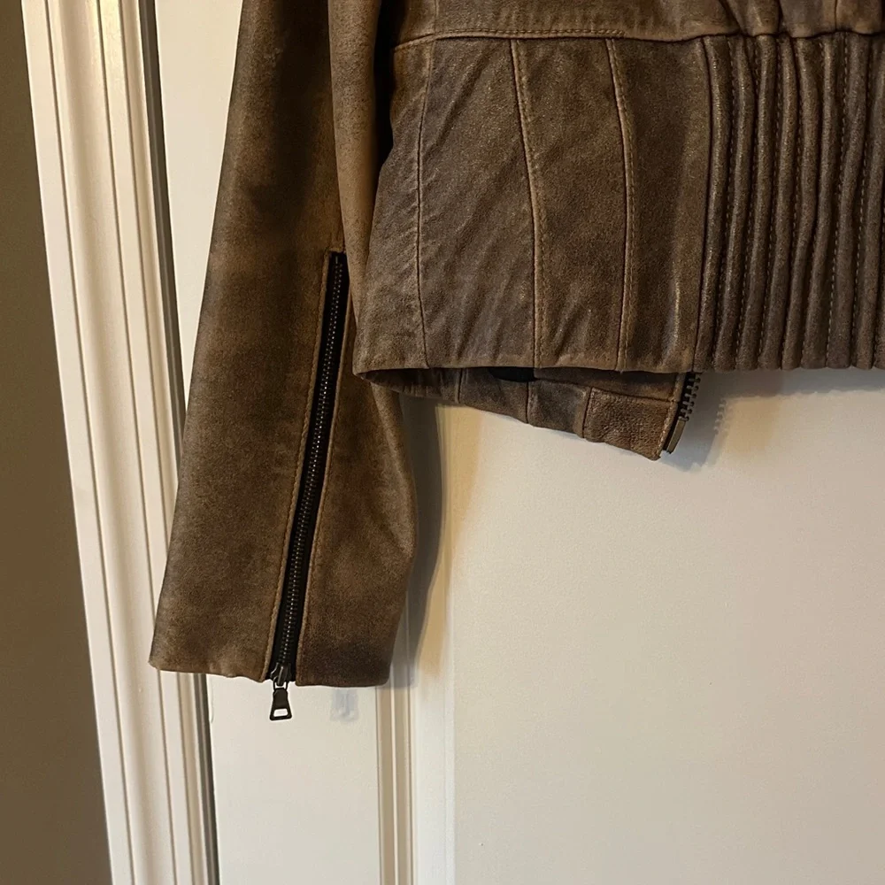 Guess Brown Leather Jacket - Picture 11 of 16